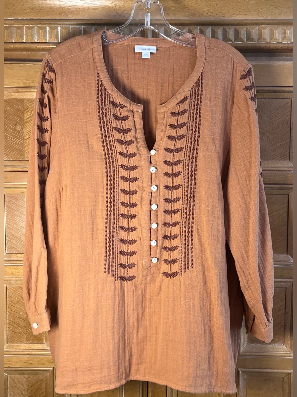 Pure Jill Women’s Embroidered Tunic Top Size Large